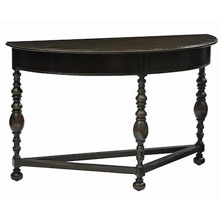 Demilune Console Table with Two Drawers